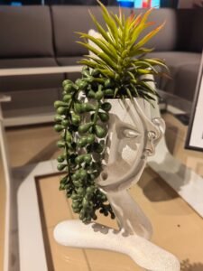 Stone Face Flower Pot