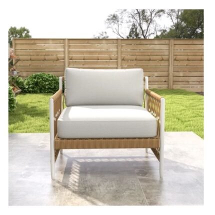 Beige&White Modern Outdoor Armchair