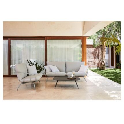 Fabric Luxury Modern Open Air Set with Metal Legs