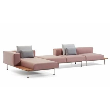 Garden Luxury Rose L-Shaped Sofa