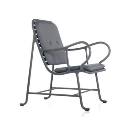 Gray Contemporary Modern Outdoor Armchair