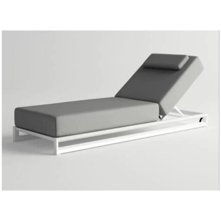 Gray Modern Leather Sunbed