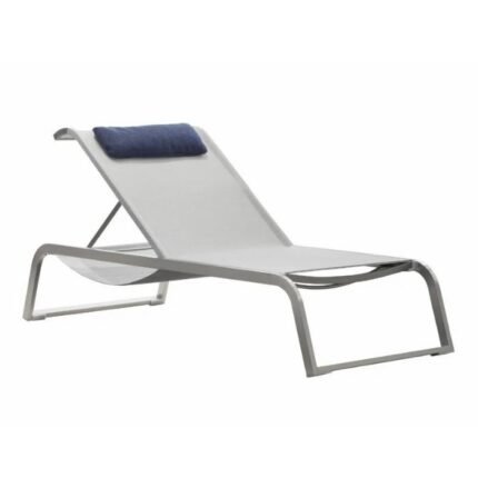 Luxury Modern Beach Lounger with Stainless Steel Frame