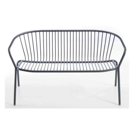 Metal Silver Outdoor Sofa