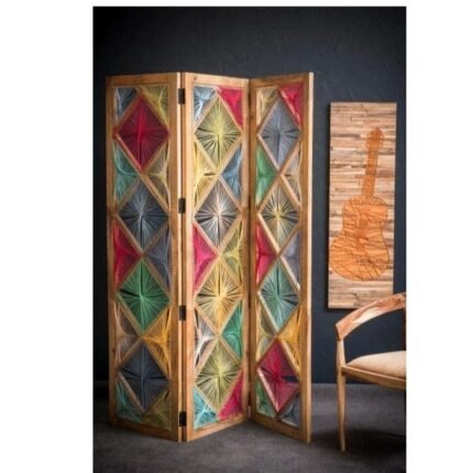 Modern Multicolor Wooden Partition Screen