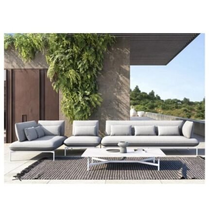 Outdoor Fabric Luxury Modern Set with Metal Legs