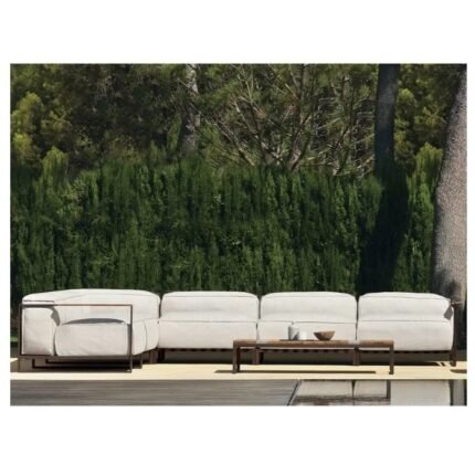 Outdoor Sectional Modern Beige Sofa