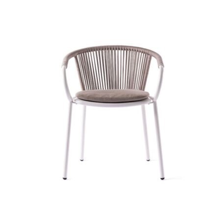 Rattan Outdoor Armchair with Metal Frame