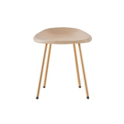 Stainless Steel &Wood Modern Executive Stool