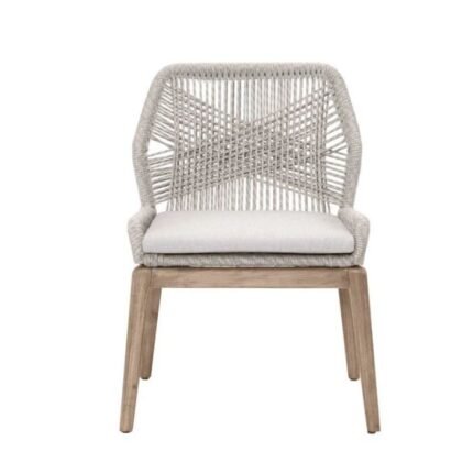 Stylish Outdoor Armchair with Wooden Frame