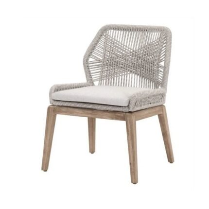 Stylish Outdoor Armchair with Wooden Frame