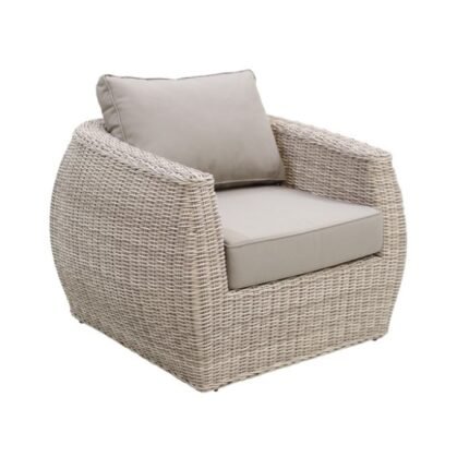 Stylish Rattan Outdoor Beige Armchair