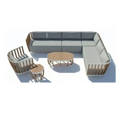 Swing Modular Garden Sofa with 2 Coffee Tables