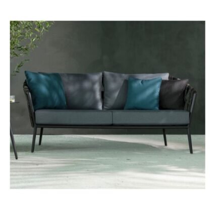 Two Seater Garden Sofa and Chair with Cushion