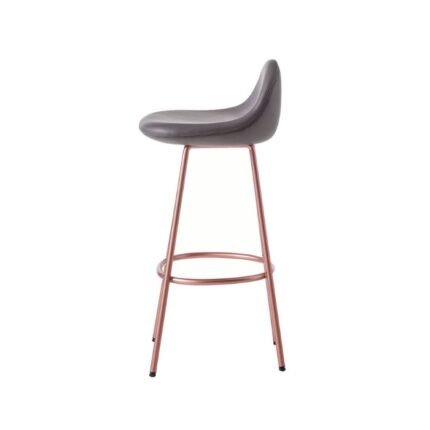 Upholstered Gray Bar Chair