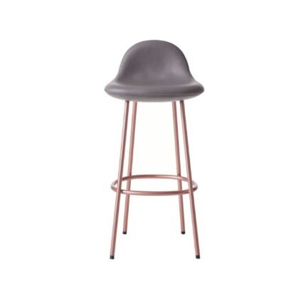 Upholstered Gray Bar Chair