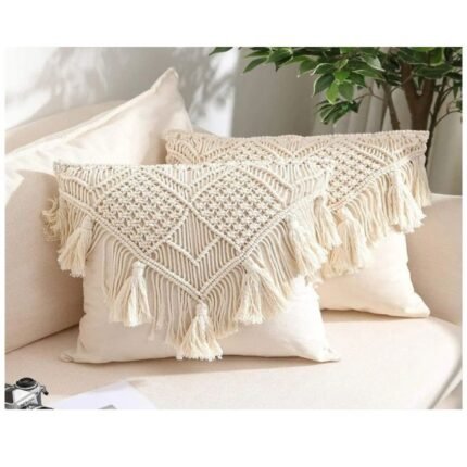 Vintage White Decorative Cushion with Ruffls