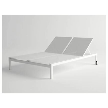 White Garden Comfortable Outdoor Double Lounger