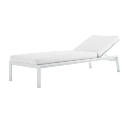 White Modern Fixed Beach Outdoor Lounger