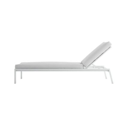 White Modern Fixed Beach Outdoor Lounger