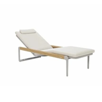 White Stackable Modern Leather Lounger