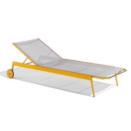 Yellow Single Outdoor Sunbed